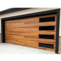 Modern and stylish garage door: reflective glass panel